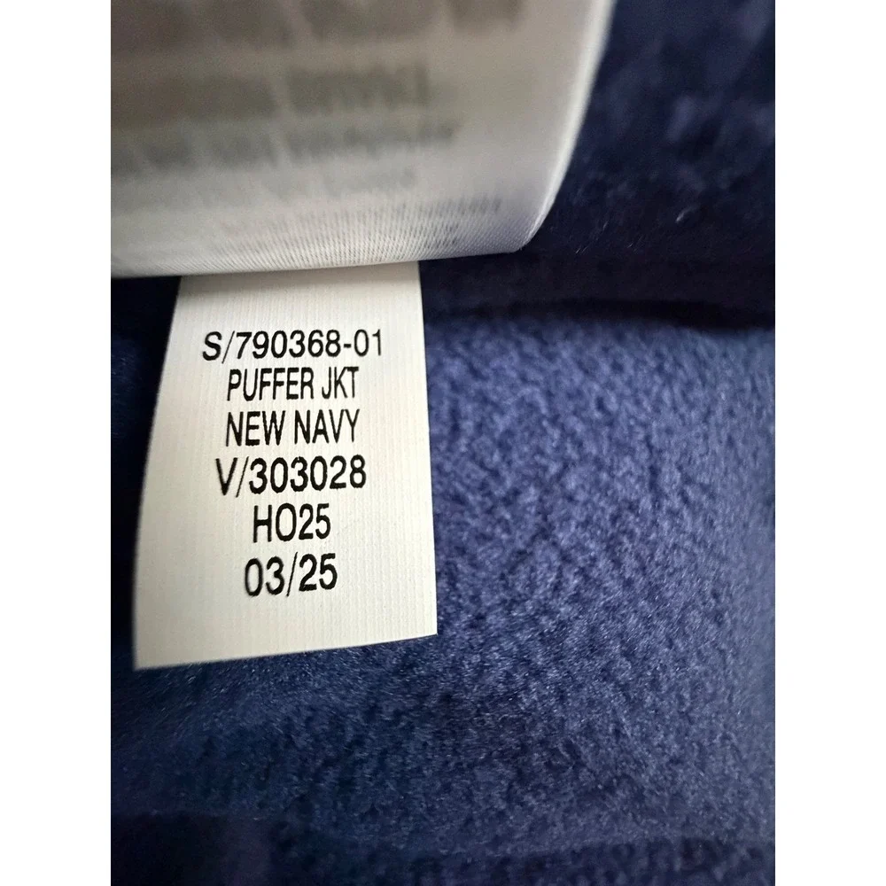 Baby Gap Cold Control Puffer Jacket Kids 5yrs Blue Dinosaur Print Hooded NEW $70